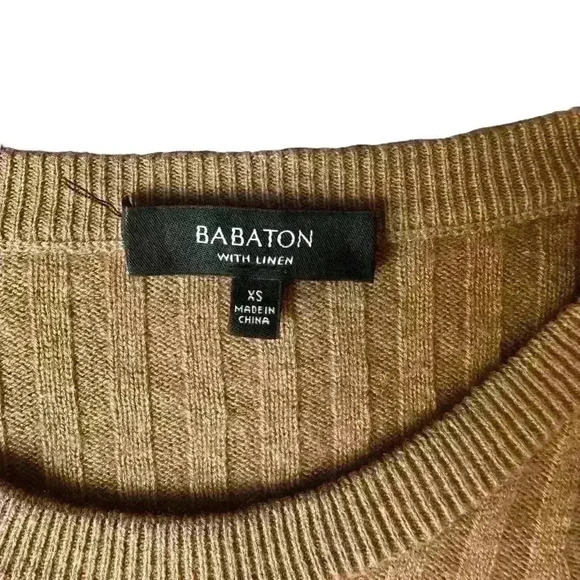ARITZIA Babaton Nathaniel Sweater Cropped XS Brown - Picture 2 of 3